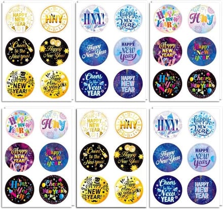 Allecto - Gelukkig Stickers - Oudejaarsavond Decoraties - Ronde