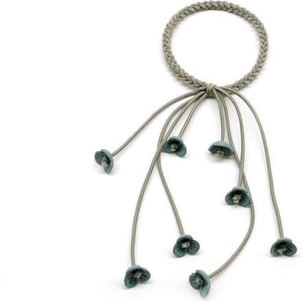 1 STuks Mode Wilde Bloemen Met Hanger Haaraccessoires Dames Haar Elastiek Hoofddeksel Meisjes Elastisch Haar Paardenstaart Band groen