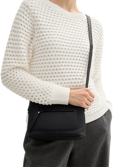 Tom Tailor - TTLAREA S schoudertas met materiaalmix - Maat ONESIZE - schwarz / black