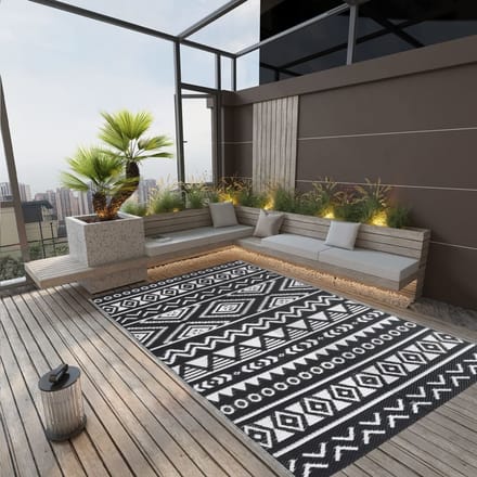 vidaXL - Buitenkleed - ARAKIL - 190x290 - cm - polypropeen - zwart