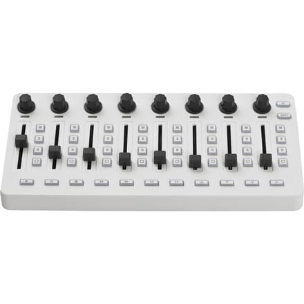 MIDI-controller MIDI-mixconsole met 43 knoppen, 8 knoppen, 8 drukknoppen BT-aansluiting wit