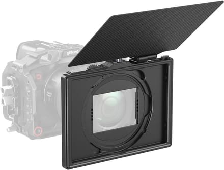 Matte Box Quick Release met Verstelbare Klem van 67mm - 82mm voor DSLR en Mirrorless Camera's, Compact Ontwerp zonder Vignettering, Inclusief 4 x 5.65" Filterframe