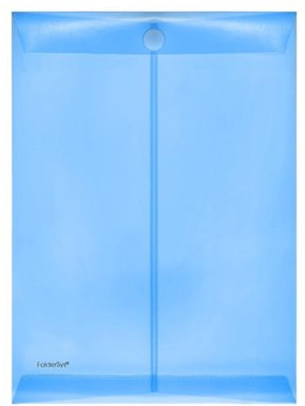 Enveloptas Foldersys A4 staandPP transp blauw