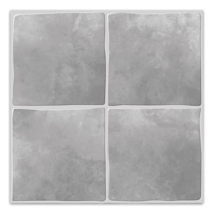24Supply Plaktegels - 10 Stuks - Glans - Grijs - 25.4x25.4cm