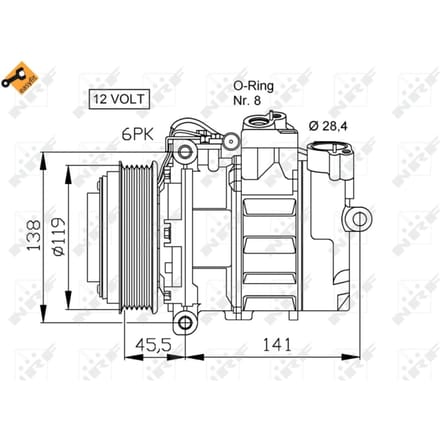 Compressor, airconditioning NRF 32053