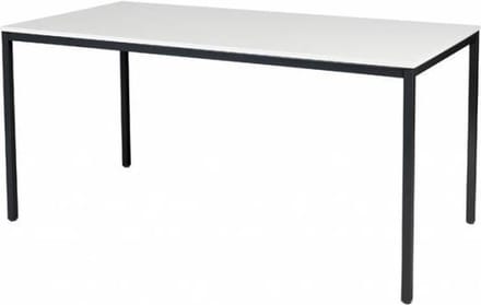Bureautafel - Domino Basic 160x80 wit - zwart frame