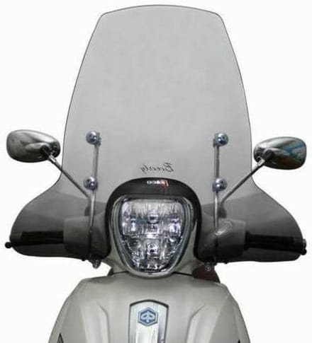 Voorruitset Scooter - Windscherm Set - Bescherming Tegen Wind - Zeefdruk Afwerking - 680 mm x 720 mm - Transparant