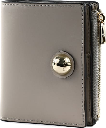 FURLA Leren Portemonnee Sfera Compact Bifold Wallet Vaniglia Lichtgrijs
