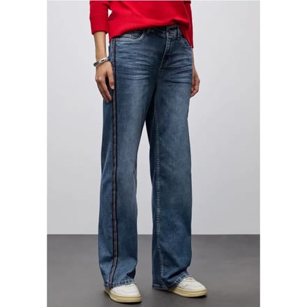 Jeans met gallonstrepen