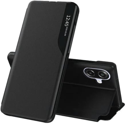 Hoesje geschikt voor Samsung Galaxy A07 4G - Techsuit eFold Book Case - Zwart