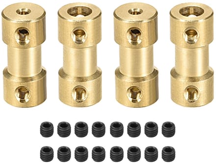 Dailygoods- Koppeling Stijve - Koppeling Aansluiting - Koppeling Motor - Koppeling 3D-printers - Koppeling Modelboten - 4 Stuks - Asverbinding