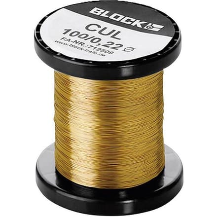 BLOCK Koperdraad gelakt Buitendiameter (excl. isolatielak): 0.35 mm 112 m 0.10 kg