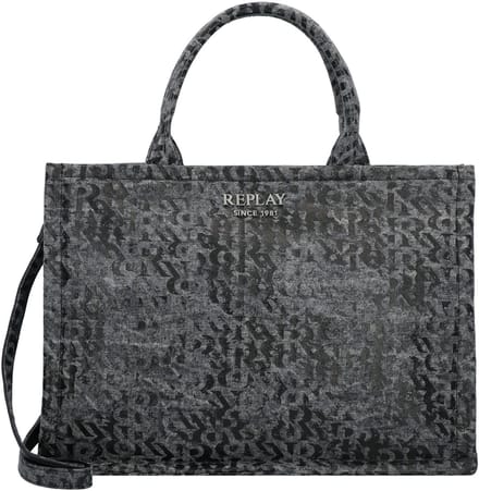 REPLAY schoudertas Shoulder Bag Washed Black grijs