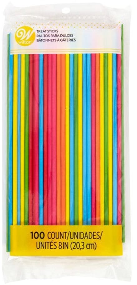 Wilton Gekleurde Lollystokjes 20cm pk/100