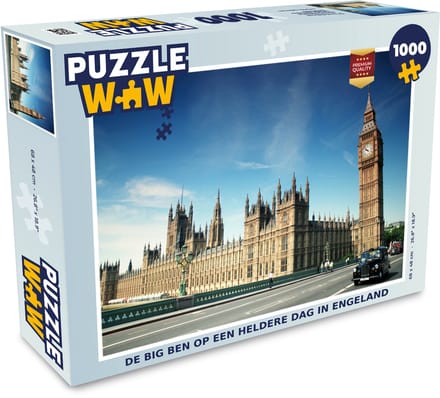 Puzzel De Big Ben op een heldere dag in Engeland - Legpuzzel - Puzzel 1000 stukjes volwassenen