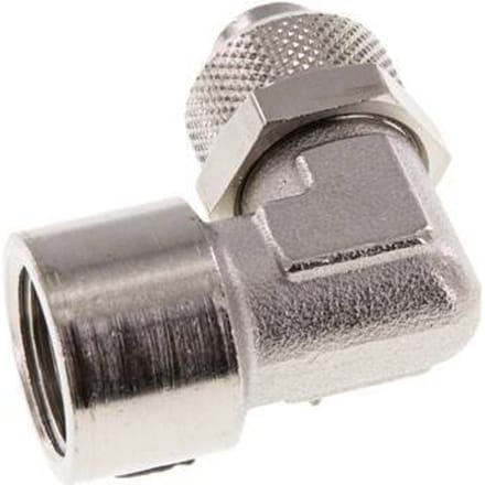 12x10 & G3/8'' Vernikkeld Messing L-Opsteekkoppeling Binnendraad [2 Stuks]