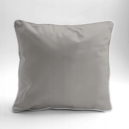 Mako Satin Kussensloop 40x40cm Beige met Bies - Zacht & Duurzaam