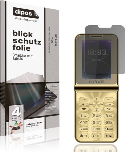dipos – Matte Privacy Screenprotector geschikt voor GFive 16 Pro Max | Anti-Spy Beschermfolie