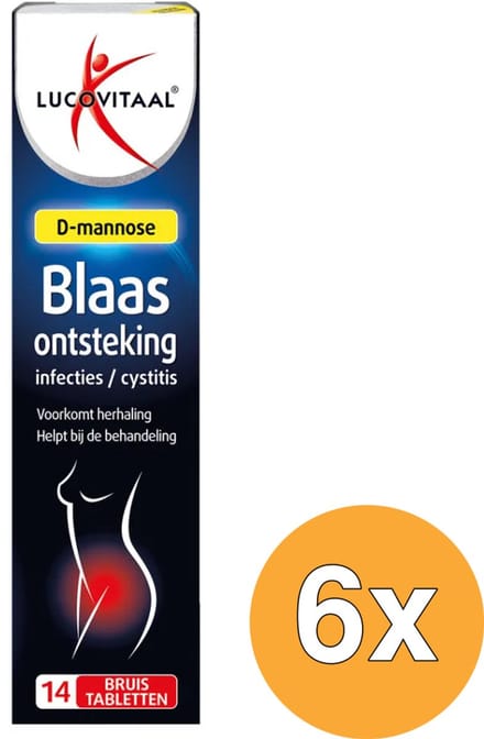 6x Lucovitaal D-Mannose Blaasontsteking (14 bruistabletten)