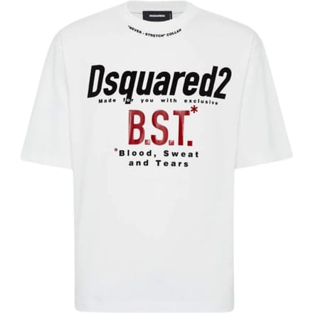 Dsquared2 Bloody Sweat Tears Wit T-shirt