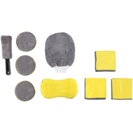 Dunlop Microvezel schoonmaakset - auto exterieur & interieur - 9-delig - krasvrij reinigen