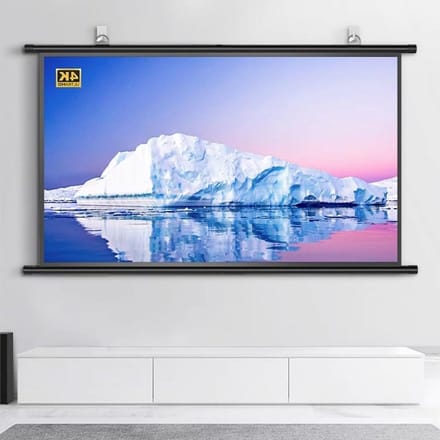 Projectiescherm - Filmscherm - Thuisbioscoop Ervaring - Handmatig Uitschuifbaar - 50 Inch 4:3 - Zwart