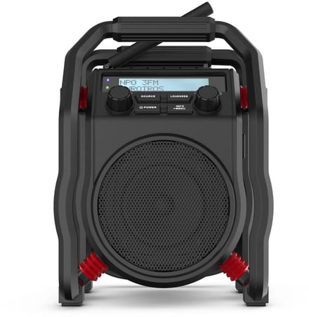 PerfectPro Bouwradio UBOX400R - FM/DAB+ - Bluetooth - Oplaadbaar - AUX - IP64 - UB400R2