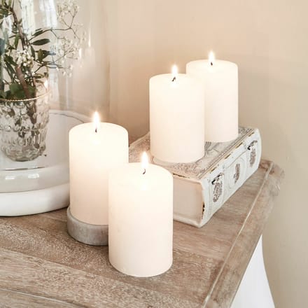 LOBERON Kaars set van 4 Virrans crème