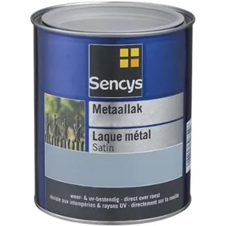 Sencys Metaallak Hoogglans Zwart 250ml