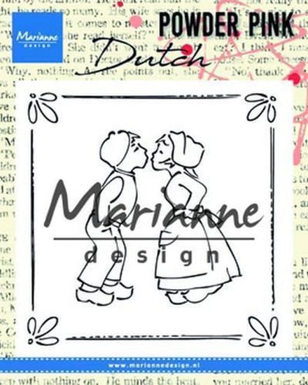 Marianne Design stempel Powder Pink - Kussend koppel PP2803 81x82 milimeter