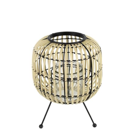 windlicht driepoot naturel/zwart 30cm