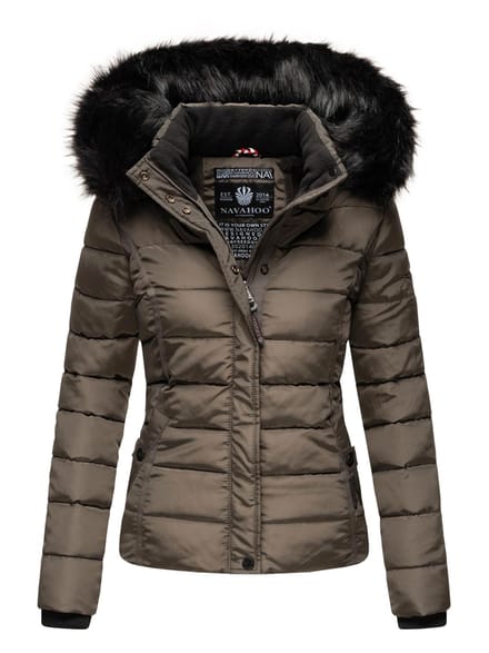 Navahoo Dames Winterjas Miamor – Teddyvoering, Afneembare Capuchon & Bontkraag