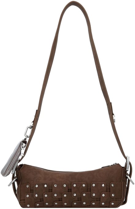 Desigual schoudertas New Patch 1 Crossbody Bag Chocolate donkerbruin