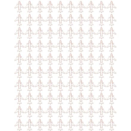 Lot de 80 trombones en forme d'avion en or rose pour éviter la rouille white