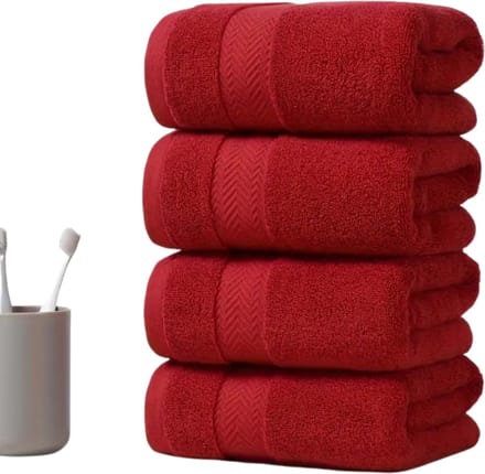 Nivard Handdoeken Set - Hotelkwaliteit - Handdoek - Towel - Rood - 4 Stuks