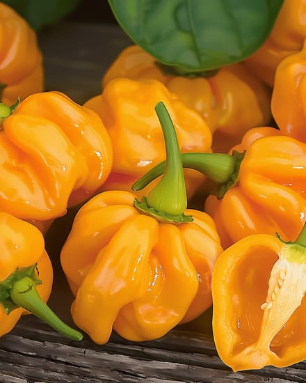 2 sets - Peper Habanero Zaden Capsicum Chinense Oranje Eenjarig