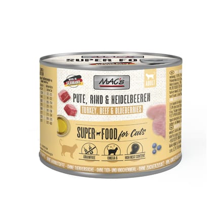MAC's CAT - Blik 6x200g - Rundvlees & Bosbessen