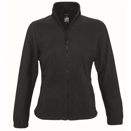 SOLS Dames/dames North Full Zip Fleece Jacket (Zwart)