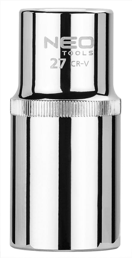 NEO - Lange 1/2" Zeskantdop - 27 mm - Superlock - DIN 3124