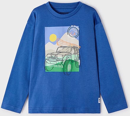 MAYORAL - T-shirt - Maat 122 - Jongens - blauw -
