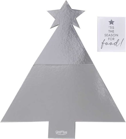 Hapjesplank Kerstboom Zilver