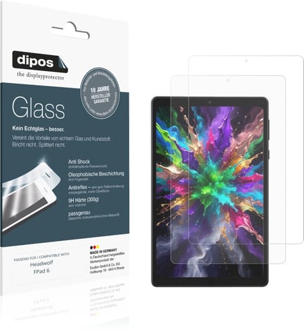 dipos – 2x Matte Pantserfolie geschikt voor Headwolf FPad 6 | 9H Screenprotector