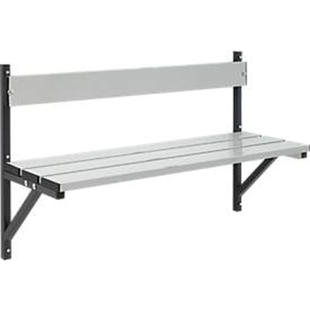 Wandbank, aluminium, L 1015 mm, antraciet (RAL 7016)