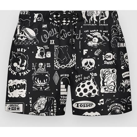 The Dudes Flashy Pattern Boardshorts zwart