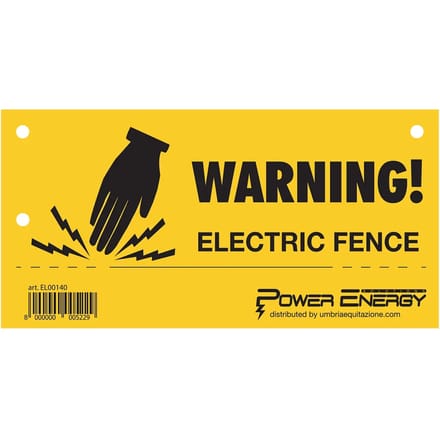 Waarschuwingsbord elektrisch hek Power Energy