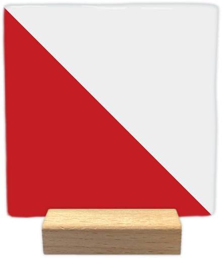Decoratie tegeltje - Utrecht - keramisch - 10x10 cm - inclusief houder