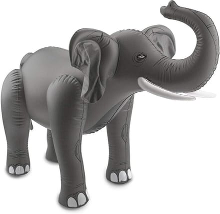 Opblaasbare Olifant 60cm - Jungle Decoratie voor Feest en Thuis