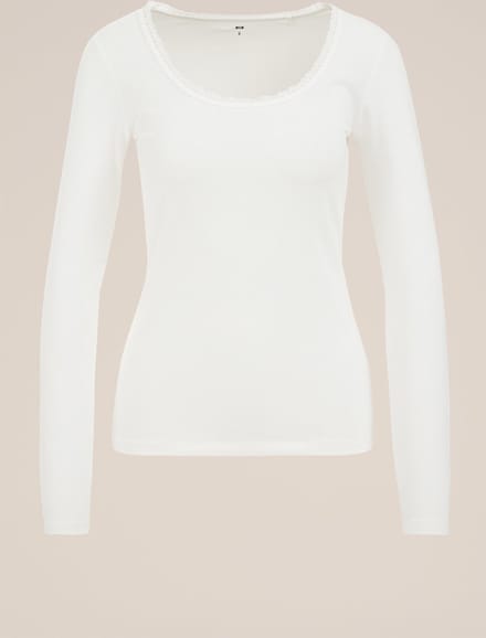 WE Fashion Dames T-shirt met kant