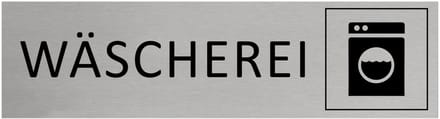 CombiCraft Aluminium Deurbordje "Wäscherei " 165x45mm met tape