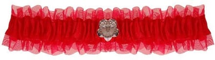 Kousenband grote maat - rood